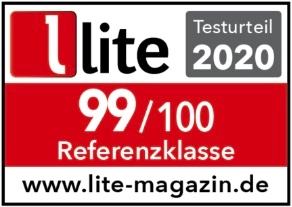 Lite Magazin Logo Referenzklasse mit 99 von 100 Punkten