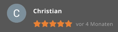 5-Sterne-Bewertung von Audio-Freak als Highend Berater von Christian