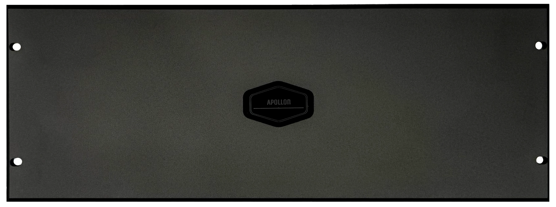 Apollon Pure Endstufe: Frontplatte für Rackeinbau in Schwarz matt