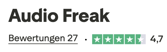 Trustpilot Siegel mit 27 Fünf-Sterne-Bewertungen
