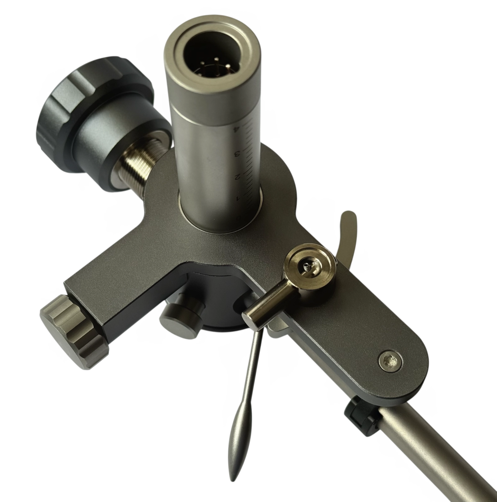 GrooveMaster II Tonarm: Blick auf Schaft von unten