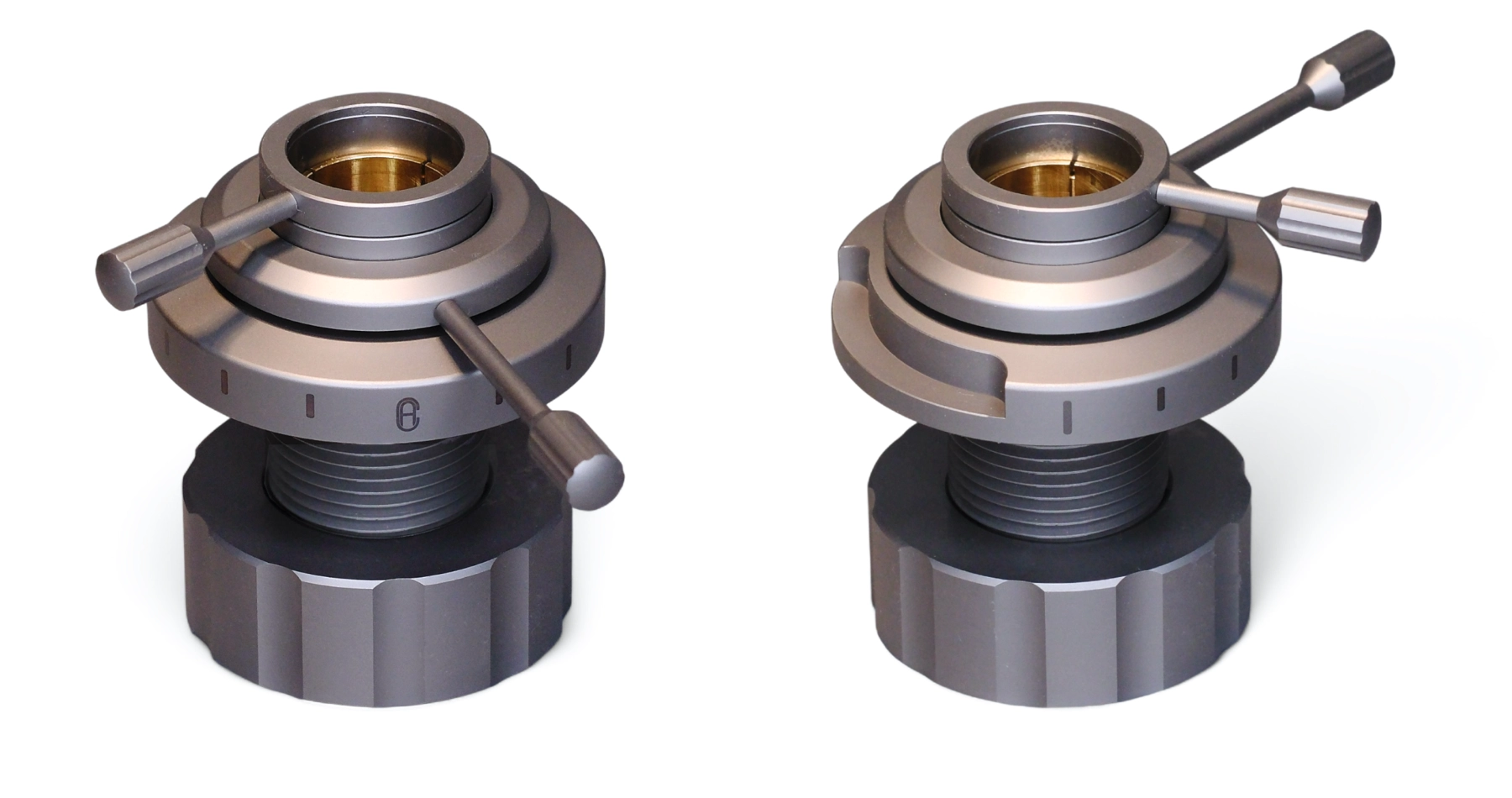 GrooveMaster RotaryLift 2 – Vorder und Rückansicht nebeneinander