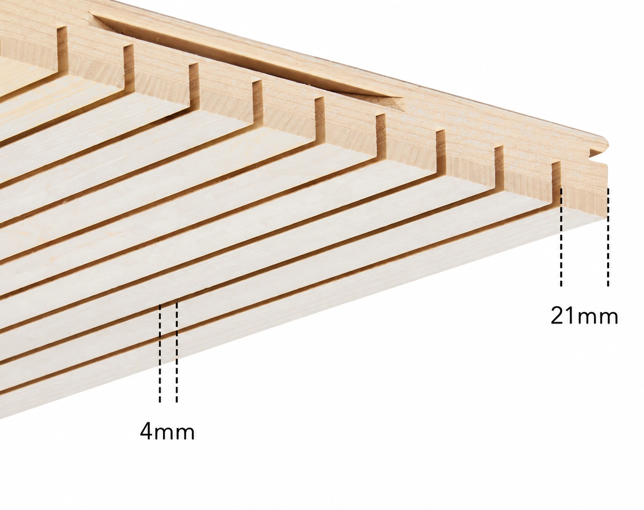 Ligno® Akustik home Weißtanne weiß lackiert 21-4 mm